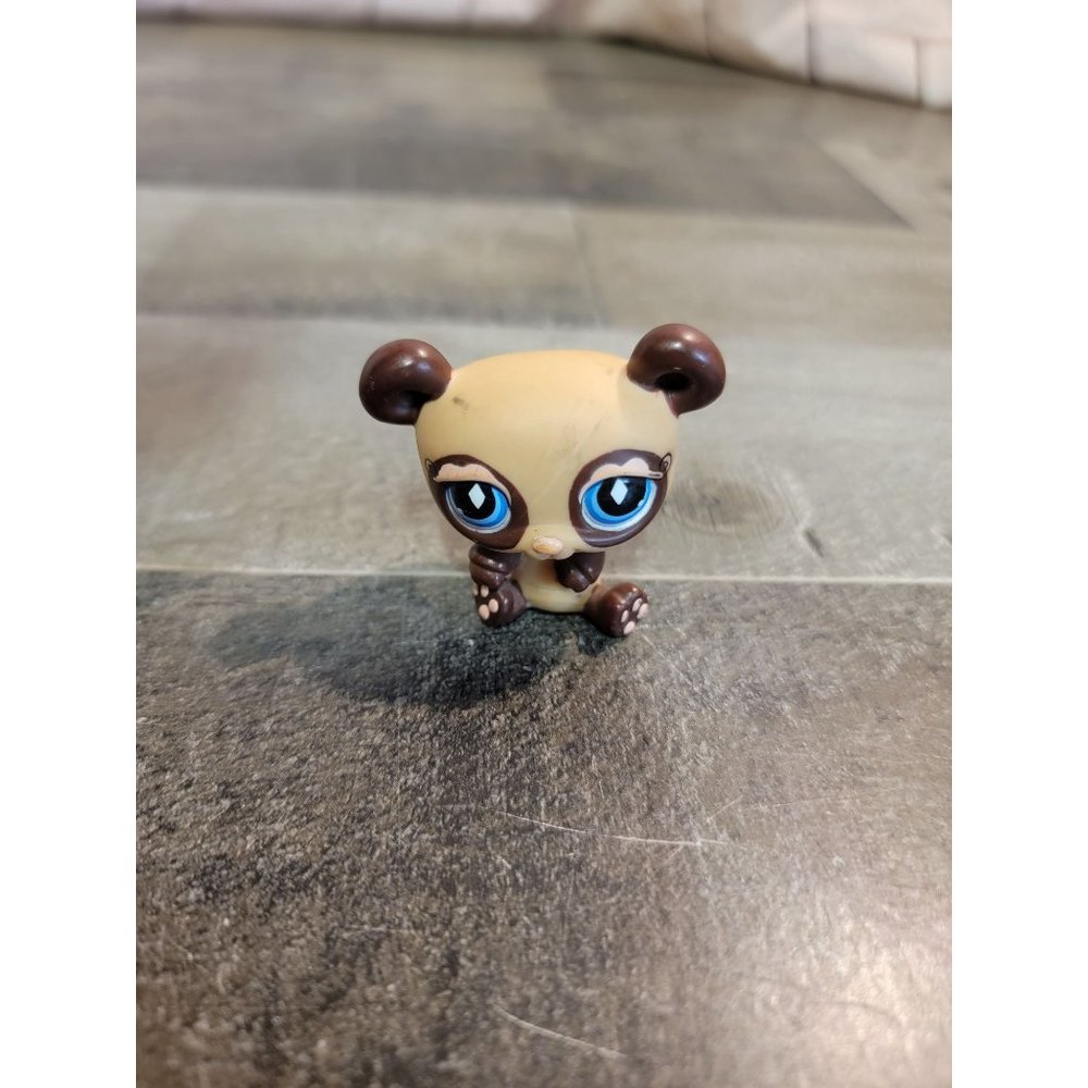 Littlest pet shop LPS brown panda hasbro toy figure